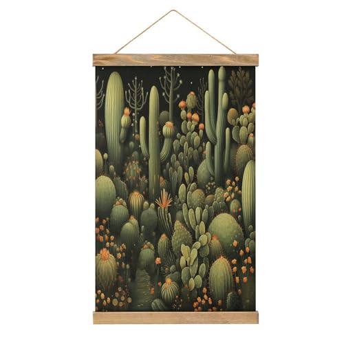 Póster de cactus verde FekiLoot para dar un toque vintage a tu sala de estar