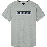 Light grey marl Faconnable FM510247 Short Sleeve T-Shirt S