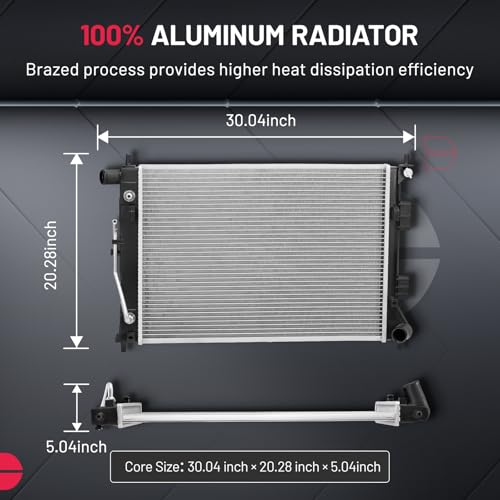 Image of BDFHYK CU13202 Aluminum Radiator for Hyundai Elantra 2011-2013 1.8L 2.0L