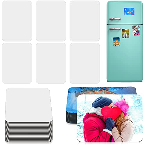 30 imanes sublimación blancos rectangulares 3.5x2.5 pulg