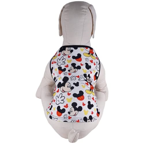 Roupa para Pet Estilo Regata Personalizada com Personagem Disney do Mickey Mouse 2 (Padrão, G1)