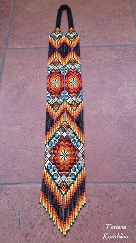 Collier ukrainien Gerdan fait main en perles, bijou traditionnel d'exception LKBEADS - 2