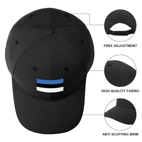 Kids Baseball Cap Republic of Estonia Flag Hat for Boys Girls Adjustable Snapback Trucker Hats Sports Outdoor Travel4