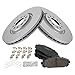 TRQ Front Ceramic Brake Pad and Rotor Set Coated Compatible with 2016-2021 Jeep Cherokee with 330 mm Diameter Front Rotors with Dual Piston Calipers
