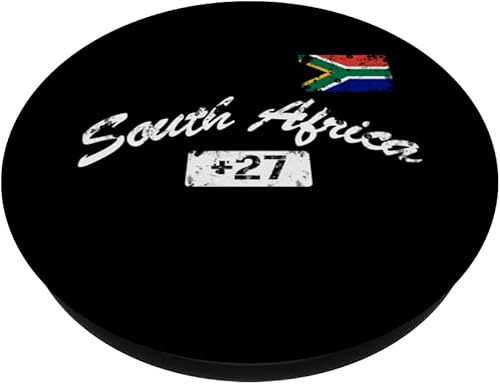 Miniatura 2 de Distressed South Africa Pride Country Code PopSockets Swappable PopGrip