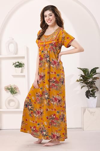 Image of Soulemo Women Premium Rayon Printed Nighty 1794