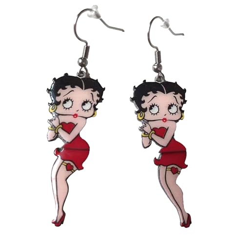 Betty Boop Earrings - Red Dress - Mid-South Products