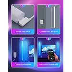 Govee Glide Wall Lights, RGBIC LED Light, Smart Gaming Light Works with Alexa and Google Assistant, RGB Light Bar, LED Wall Lights for Bedroom, 2 Panels Set (3 Sections/Panel) - Image 5