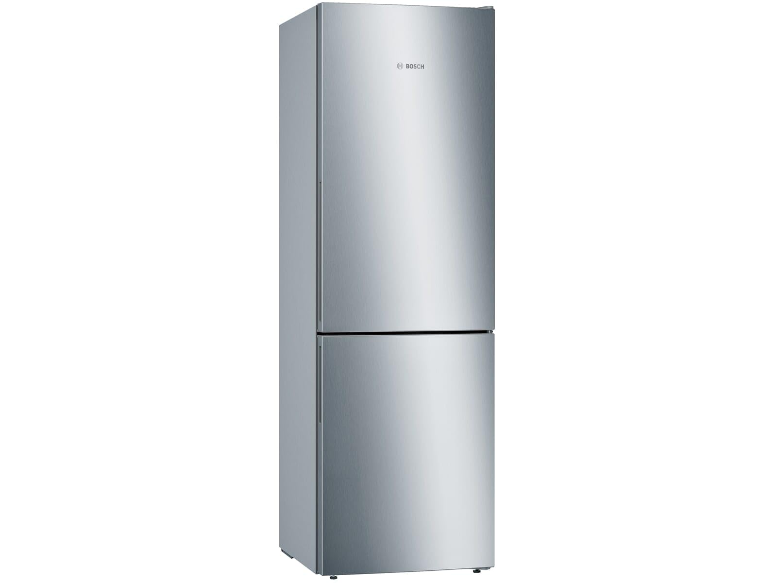 Bosch KGE36ALCA Serie 6, Frigorifero combinato da libera installazione, LowFrost, Cassetti VitaFresh, Tecnologia Inverter Intelligente, Acciaio, 186x60 cm