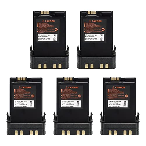 DDONG PLUS (5PCS) PMNN4547 Battery PMNN4486 PMNN4504A 3100 mAh [Upgraded] for Motorola APX6000 APX7000 APX8000 SRX2200 APX6000XE APX8000XE H98UCH9PW7AN Battery