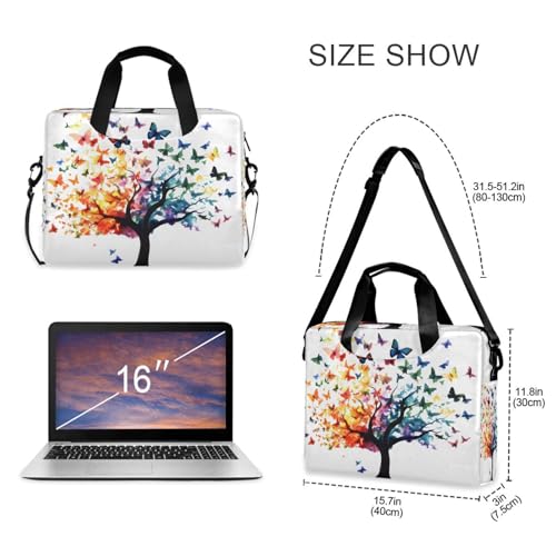 Funda Maletín para Laptop Mariposas y Árbol Abstracto miniatura 3