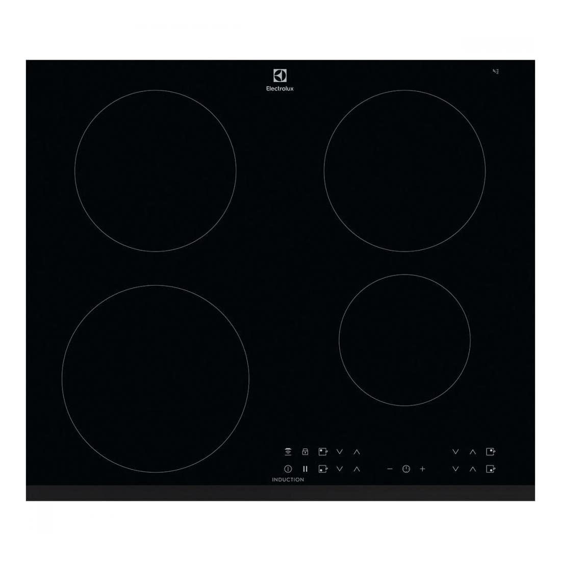 Electrolux LIT6043 Infinite Induction Hob, 60 cm, 4 Zones, Extra Flat Bevel, Touch Control, Timer, Pause Function, Hob2Hood, Easy Fix Anchor