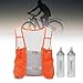 JISADER Running Vest Hydration Vest Backpack Lightweight Daypack Breathable Mesh Adjustable with 2 Bladders and Reflective Stripes Suitable for Running Hiking, Orange, L