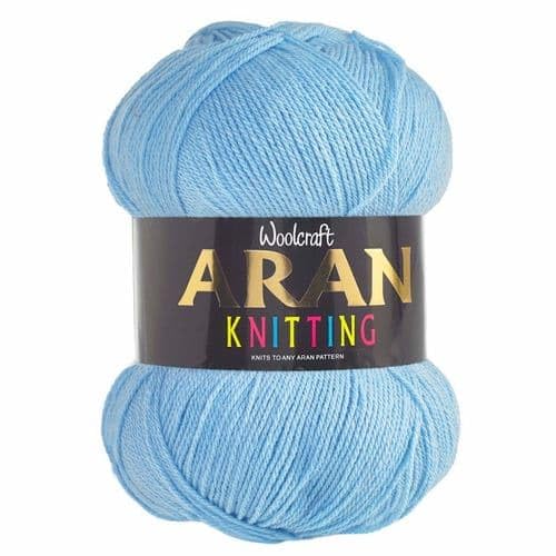 WoolCraft Aran with Wool 400g Knitting & Crochet Yarn, Great Value Acrylic with 25% Wool Yarn, Choose from 43 Shades, 800 Metres, 400g Balls, Pack of 3, Powder โ image 1