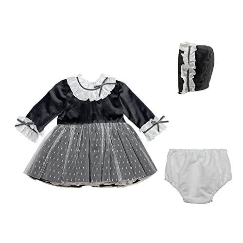 MI HIJA Y YO Conjunto Vestido, Braga y Capota para bebé niña de 24-36 Meses - Hecho a Mano - Colección Brenna Cover