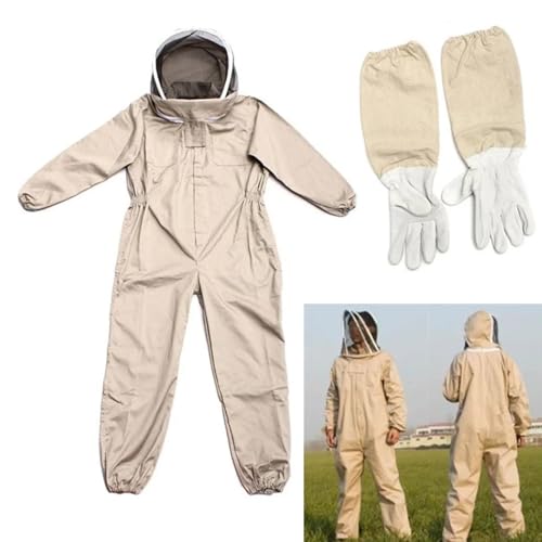 ERMWALR Imker-Schutzanzug mit Handschuhen, stichfester Imkeranzug mit Maske, Kapuze professioneller Schutzkleidung Geeignet für Männer und Frauen,Apricotfarbener Imker-Schutzanzug (XL) ERMWALR Imker-Schutzanzug mit Handschuhen, stichfester Imkeranzug mit Maske, Kapuze professioneller Schutzkleidung Geeignet für Männer und Frauen,Apricotfarbener Imker-Schutzanzug (XL)