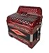 Abubu 34-Key Accordion 3412 GCF (Red)