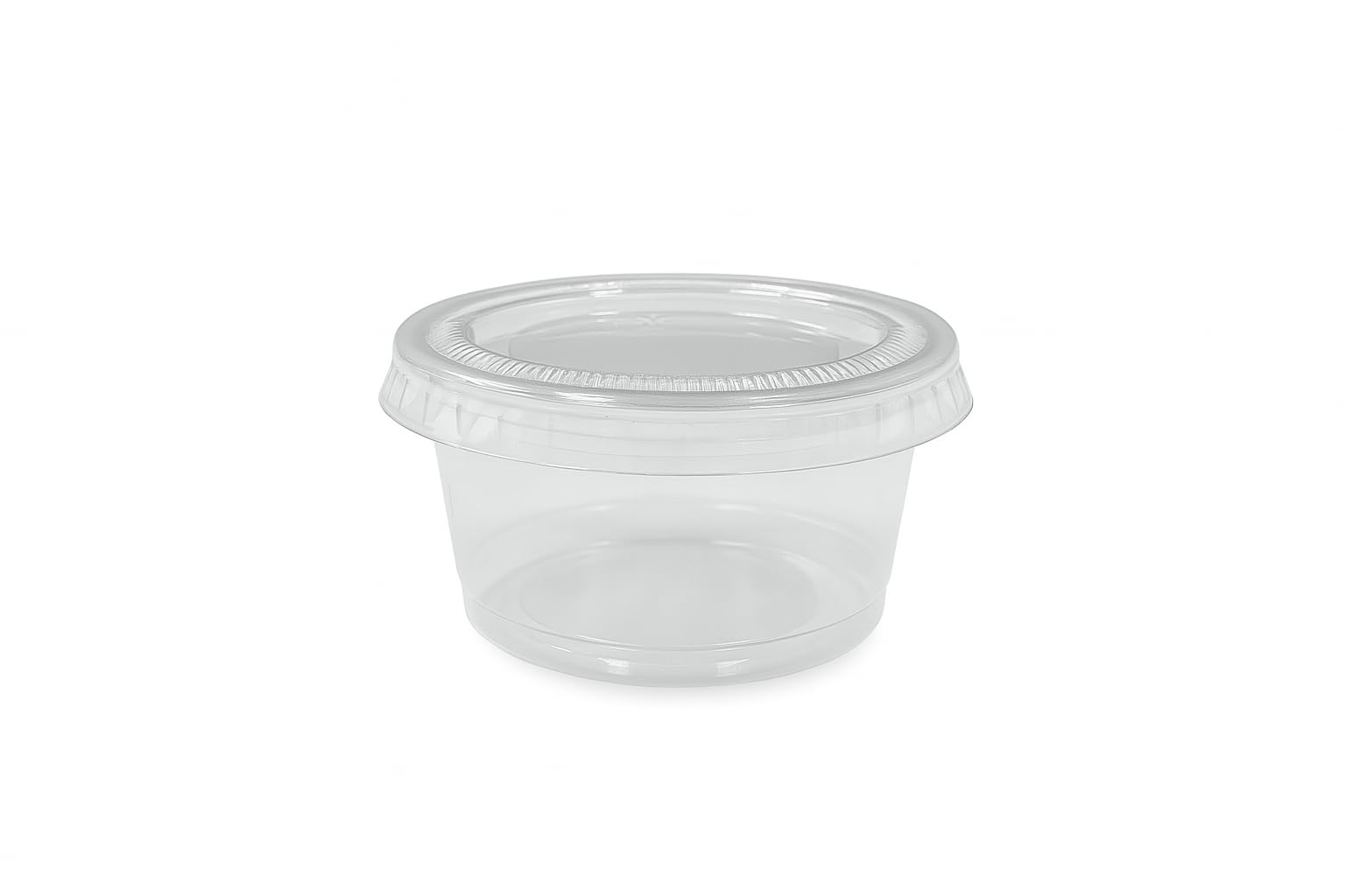 PET Przezroczyste okrągłe słoiki na sosy + pokrywki - 28 ml / 60 ml / 96 ml / 118 ml / 150 ml - na wynos, przekąskę, catering - Zestaw 125/250 / 500/1000 (1000, przezroczyste, 60 ml)