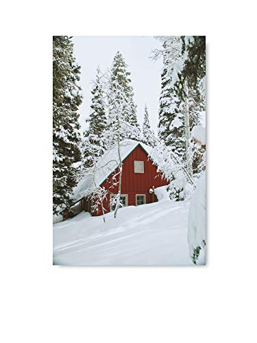 Xmas Wall Art Poster Winter Morning in The Forest Christmas