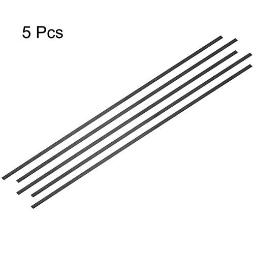 sourcing map 5Stk.Kohlefaserstreifen pultrudierter Stab 0,5mm Dicke x 3mm Breite x 200mm
