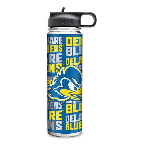Rico Industries NCAA Delaware Fightin Blue Hens 22oz Stainless Steel Tumbler with Lid - Great For Coffee, Tea, Water or Cocktails