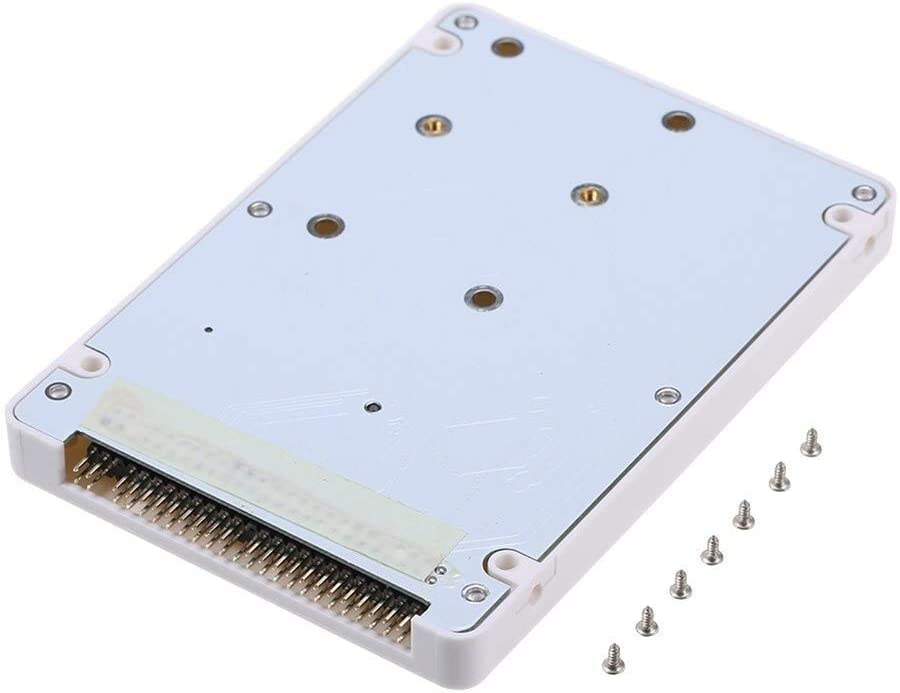 MSATA to 2.5 44PIN PATA IDE SSD HDD mSATA to PATA Converter Adapter Enclosure (Color : White)