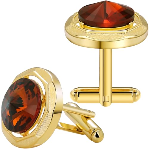 Mancuernillas doradas para hombre TAIGRAMA miniatura 1