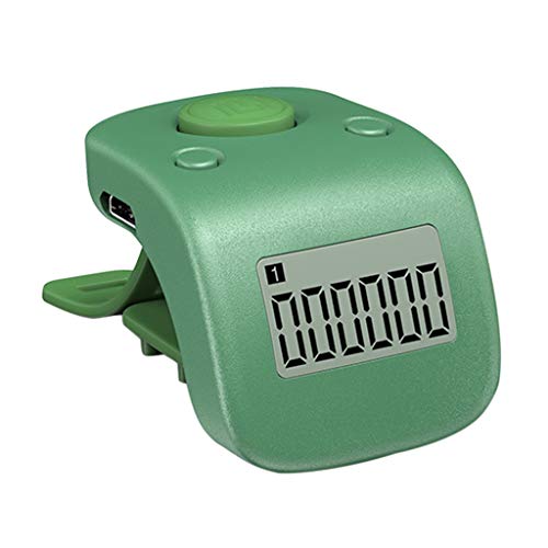 YIFEIJIAO,Digital LCD Finger Ring Tally Counter 6Digit Buddha Beads Prayer Counter Clicker-Green