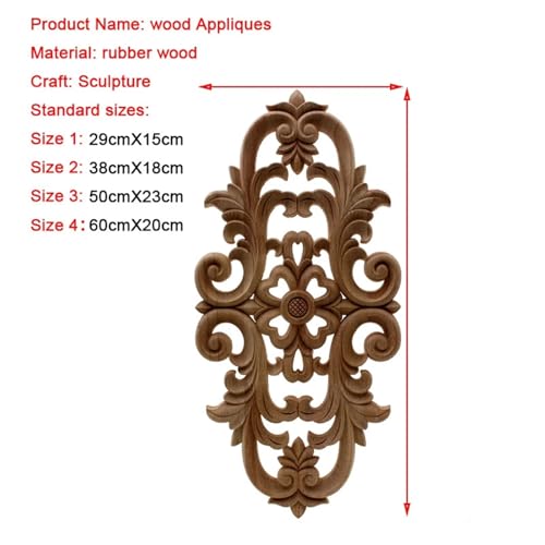 Applique d'angle fleur ondulée chêne brut à peindre 35cm