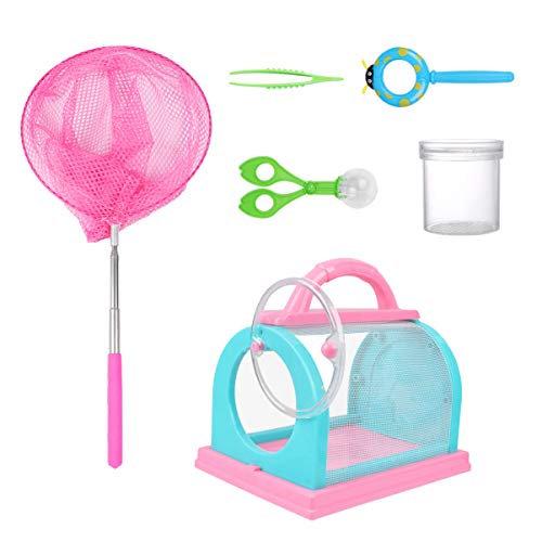 BESPORTBLE 6 Pcs Crianças Bug Explorer Kit Caixa de Observação de Insetos Lupa Pinça Borboleta Captu