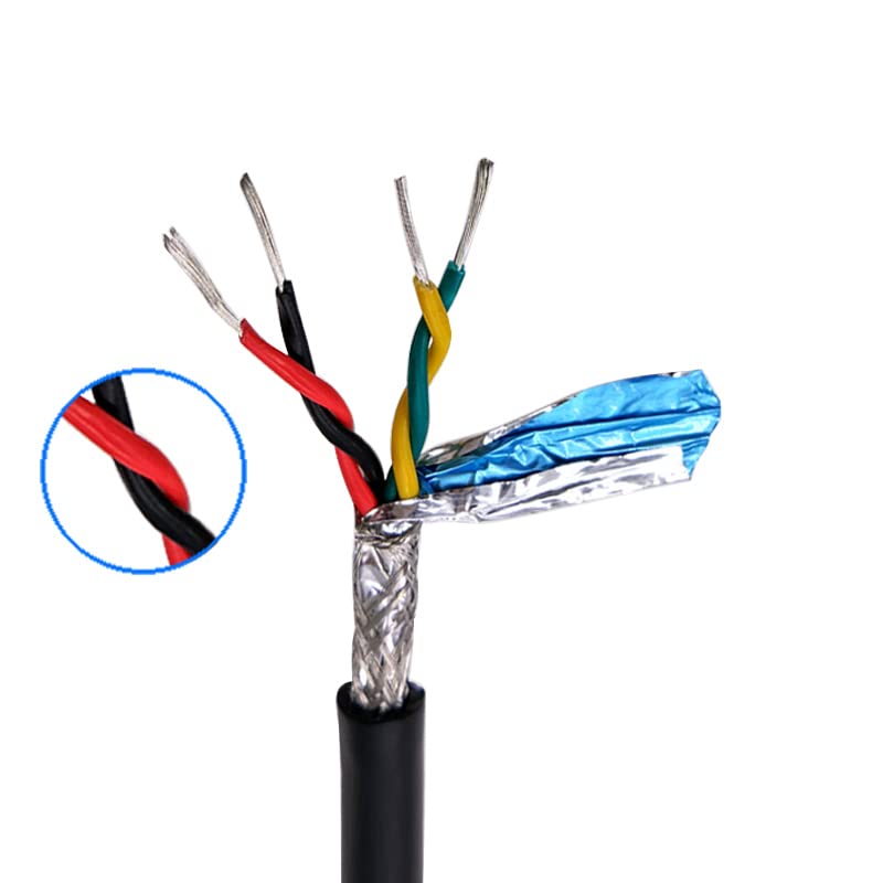 5Meters RVSP Shielded Twisted Grey Cable 26AWG 2/4/6/8Cores RS485 Signal Control Wire Tinned Copper Wire Audio Cable DIY(6 Cores 5Meters)