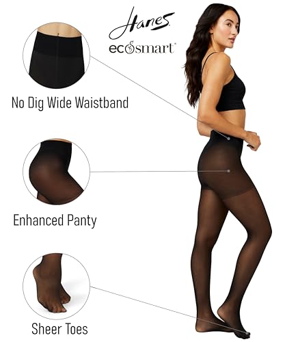 Hanes Women's EcoSmart Seasonless Control Top Tights2