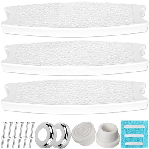 3 Pack Replacement Swimming Pool Ladder Steps for Inground Pools,18'' Heavy-Duty Plastic Molded...