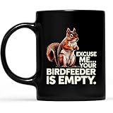 tazze da caffè 330ml, squirrel excuse me your birdfeeder is empty divertenti ceramica mugs con manico tazza in ceramica per uomo papà festa della mamma