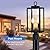 MYHXQ 18'' Outdoor Post Light, Lamp Post Light Fixture 2-Light, Waterproof Modern Outside Post Lantern Column Lights, Exterior Pole Lighting Pillar Lantern, 1 Pack (Not Include Mounting Base)