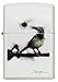 Zippo Spazuk Bird Holding a Rose White Matte Pocket Lighter