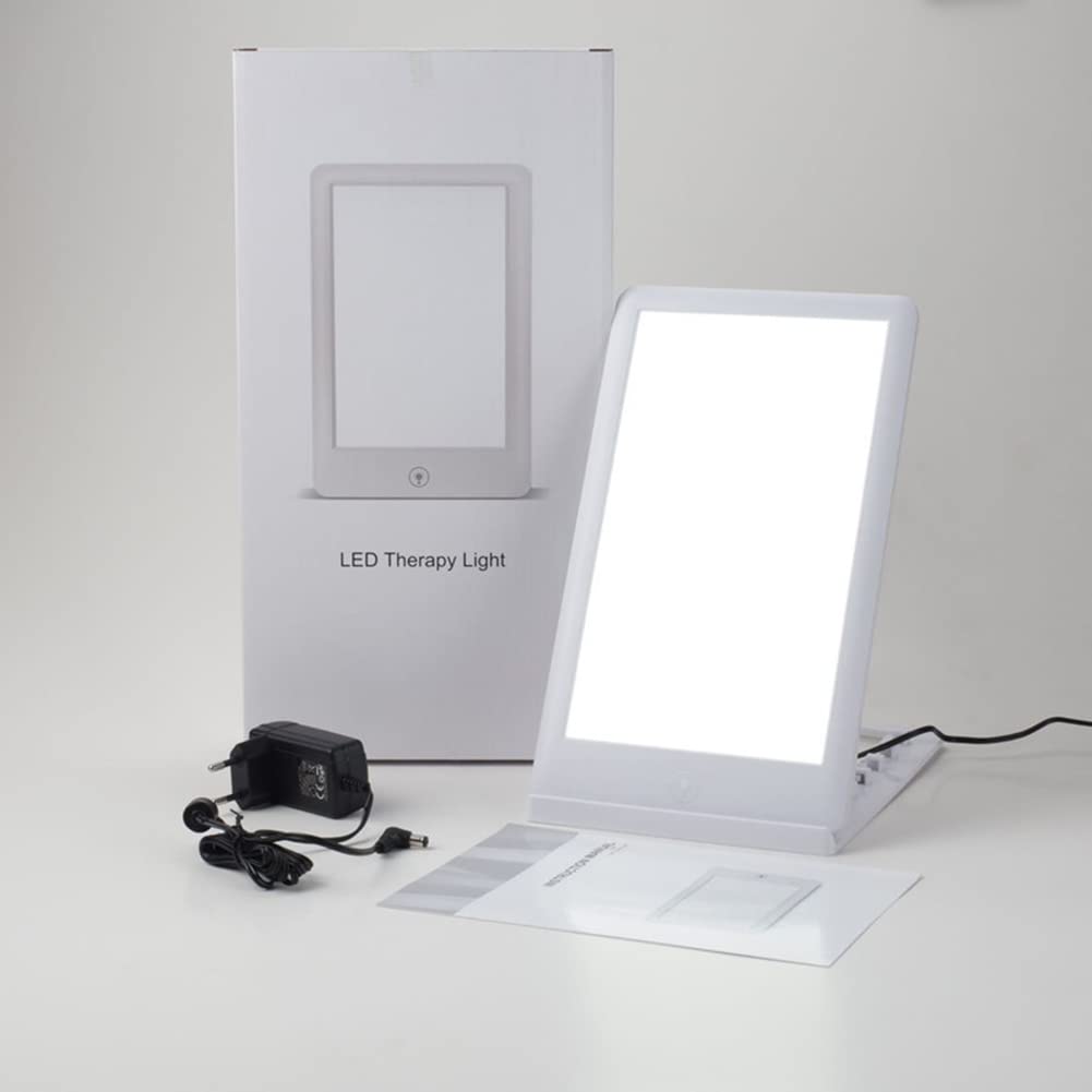 Lampe De Luminothérapie Triste, Boîte À Lumière Triste 10000 Lux, Avec 3 Niveaux De Luminosité Et Lampe À Lumière Naturelle Du Soleil 6500K, Lampes Tristes À Spectre Complet Sans UV,Blanc