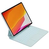 QERDAOYI マジックキーボード iPad Air 13インチ(2026 M4/ 2025 M3/2024 M2) iPad Pro第3/4/5/6世代12.9インチ i-Padキーボード付きケース 日本語配列 高精度トラックパッド ショートカットキー配列 LCDディスプレ 7色バックライト 磁気吸着 角度調整可能 横置きスタンド ブルー