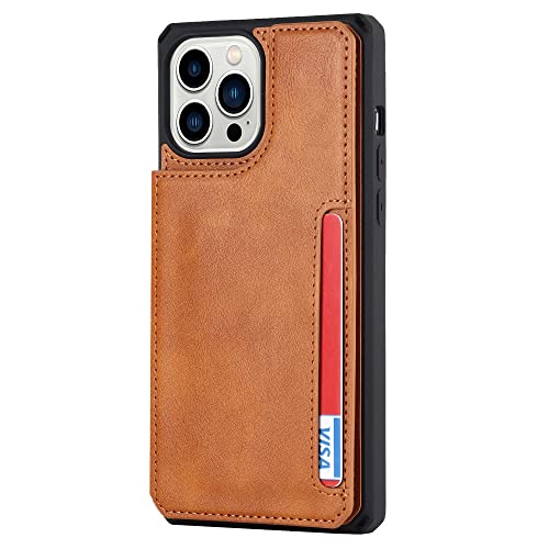 Housse en cuir pour iPhone 14 avec porte-carte et support intégrés couleur bleu - 5