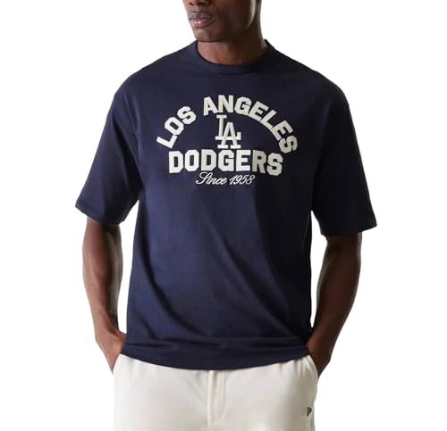 T-shirt New Era LA Dodgers Heritage en coton lourd et finitions haut de gamme