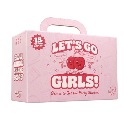 Bubblegum Stuff Lets Go Girls! Ultimate Girls Night Party Game with 15 Hilarious Mini-Games Hen Do Birthday & Sleepover Games for Adults Complete with Travel Case Ages 18+