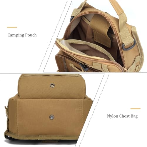 Bolsa de Pecho de Nailon SHOWERORO con Capacidad Funcional para Camping 5