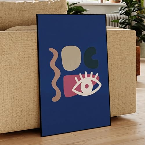 Impression sur toile yeux abstraits bleu foncé 60x90cm