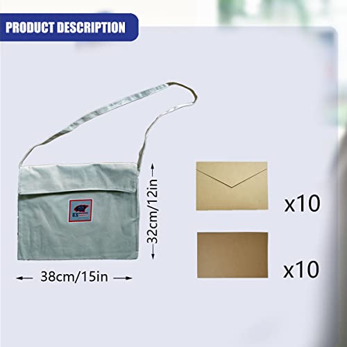 Tahonuss Postman Career Costume Kit Mailman Costume Cosplay Occupationn Accessories Set