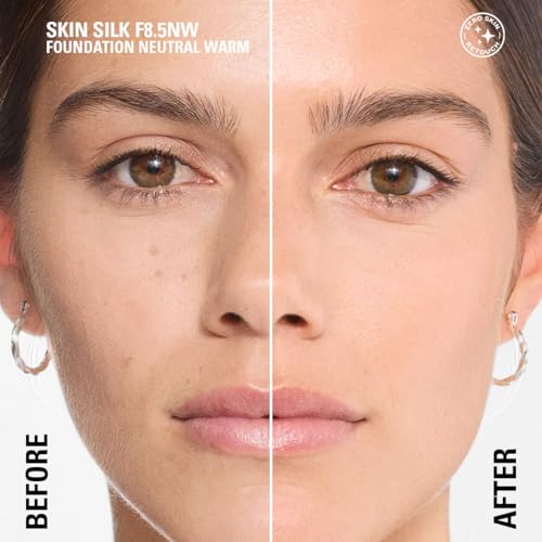 Image of Revolution Skin Silk Serum Foundation- F8.5 Neutral Warm, 23ml | Lightweight, Hydrating Foundation with Hyaluronic Acid & Peptides | Natural, Radiant Finish with Light-Medium Coverage | Long-Lasting Base Makeup | Shades Specially Selected for Indian Skin Tones