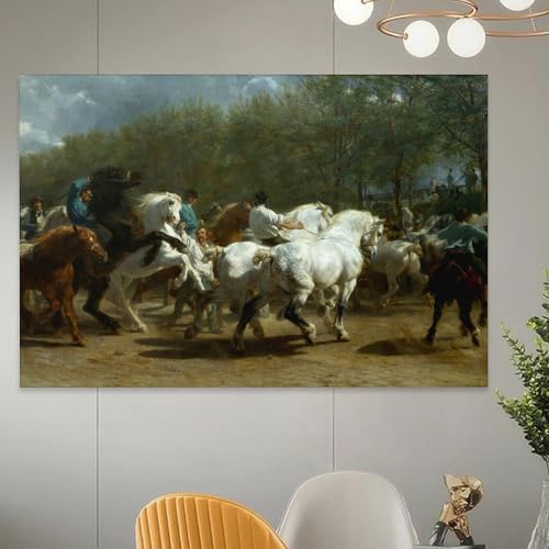 Impression Le Marché Aux Chevaux mur vide décoration toile maison