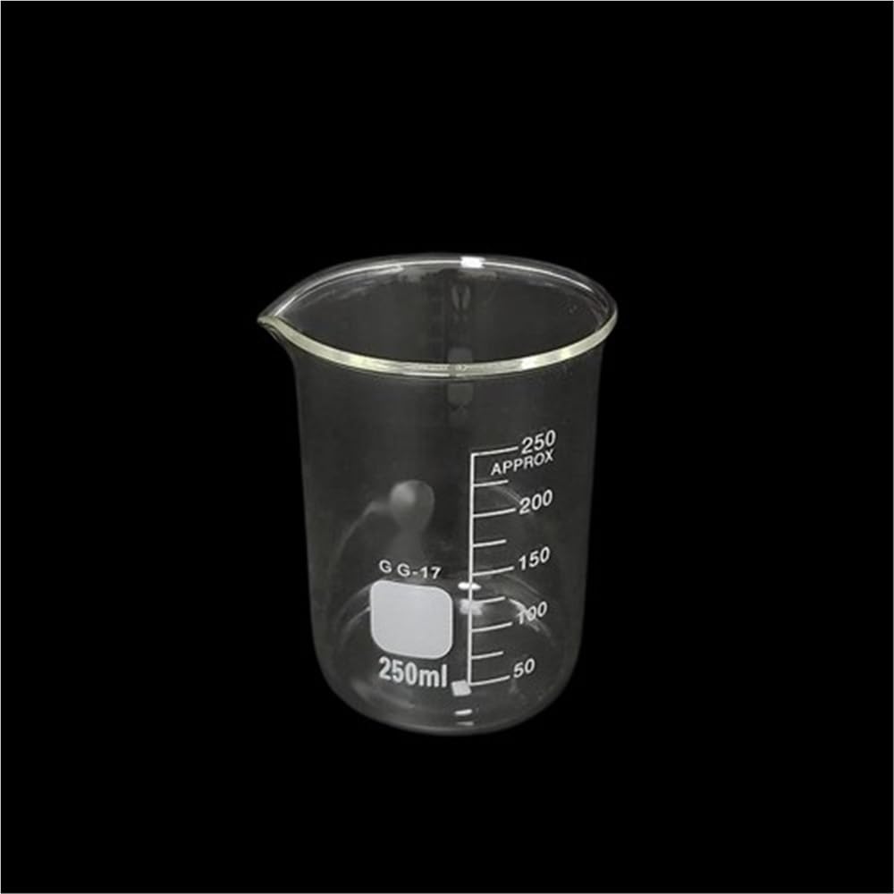 Zlewka laboratoryjna z dziobkiem, Zlewka ze szkła borokrzemowego, pojemnik szkolny, sprzęt laboratoryjny do eksperymentów, 25-2000 ml(250)