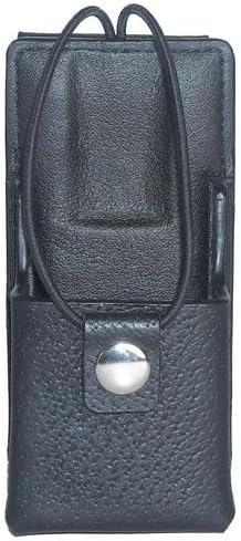 Leather Case with Full Display and 3" Swivel Loop D-Ring for Motorola HT1250 LS, APX1000, HT750, MOTOTRBO XPR6550, XPR6350 Two Way Radio