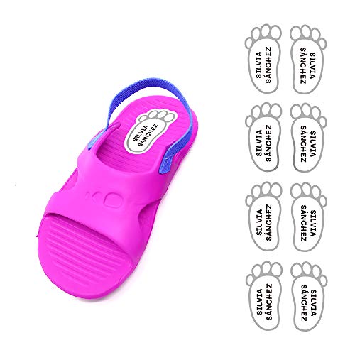 8 Paar Klebeetiketten für Schuhe mit einer Fußform von 21 x...
