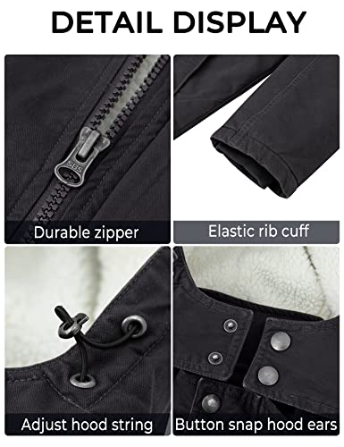 Image of Soularge Men's Big and Tall Military Winter Warm Parka Jacket with Hood